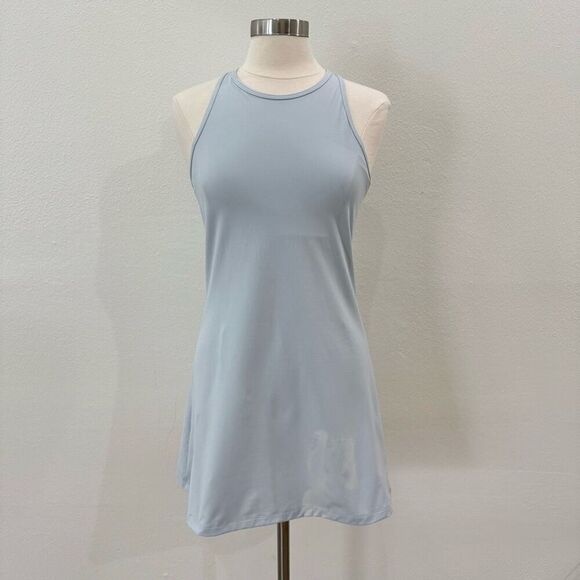 Outdoor Voices Women’s Medium Light Blue Grey Doubles Exercise Mini Dress - Picture 1 of 10